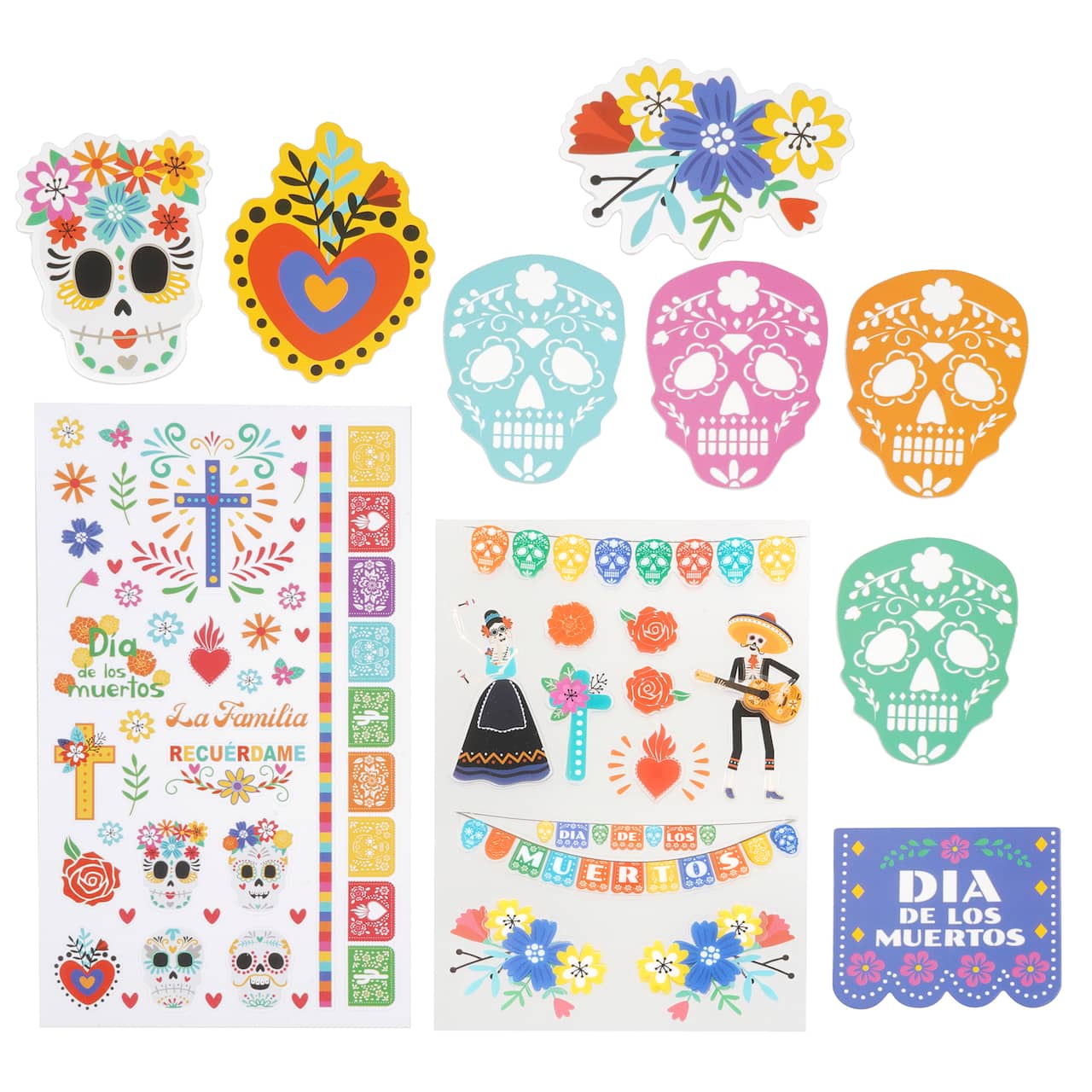 12 Pack: Day of the Dead Holiday Stickers by Recollections™